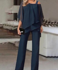 Solid Color Half Sleeve Two Piece Set