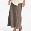 Plain Coffee Maxi Skirt