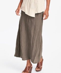 Plain Coffee Maxi Skirt